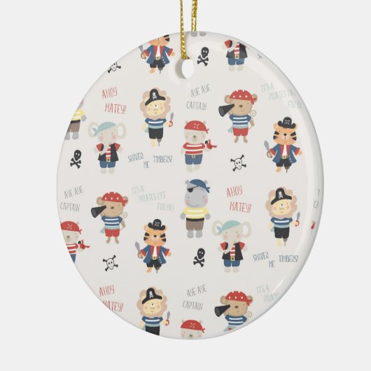 Kinder Partij Pirate Ceramic Ornament (Links)