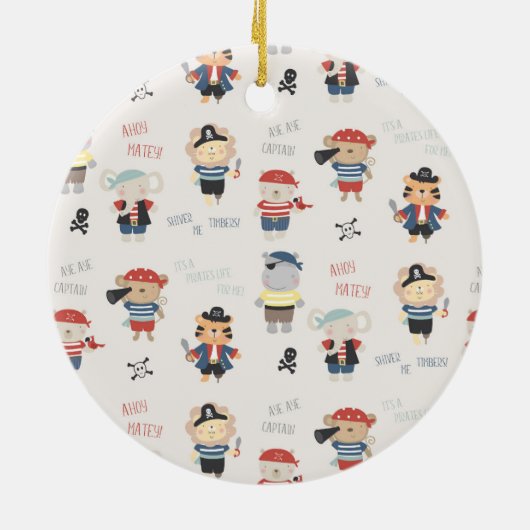 Kinder Partij Pirate Ceramic Ornament (Achterkant)