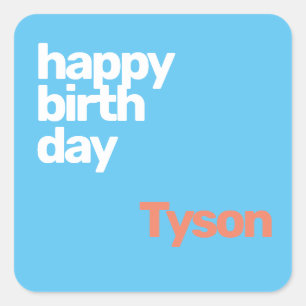 kinder partij sticker happy Birthday minimaal eenv