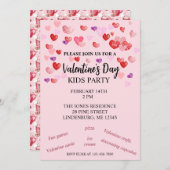 Kinder partij van de Valentijnse partij Rood, Roze Kaart (Voorkant / Achterkant)