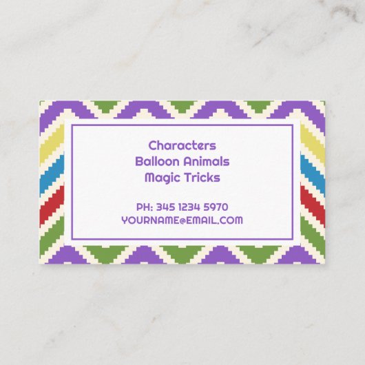 Kinder partij visitekaartje (Achterkant)