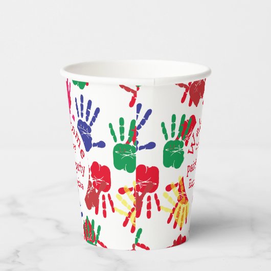 Kinder partij voor kleurrijke Prints Papieren Bekers (Rechts)