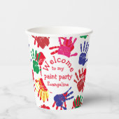 Kinder partij voor kleurrijke Prints Papieren Bekers (Voorkant)