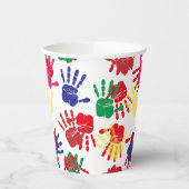 Kinder partij voor kleurrijke Prints Papieren Bekers (Links)
