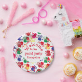 Kinder partij voor kleurrijke Prints Papieren Bordje (Feest)