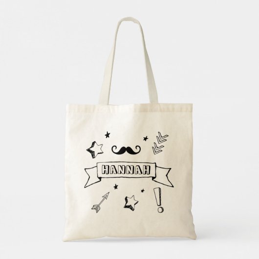 Kinder partijactiviteitskleur in voorlooptas tote bag (Achterkant)