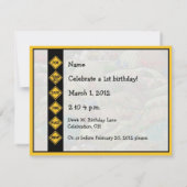 Kinder partijuitnodiging voor bouwapparatuur kaart (Achterkant)