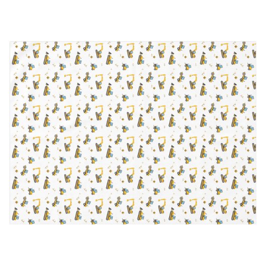 Kinder-party decor constructiedrong vrachtwagen tafelkleed (Voorkant (Horizontaal))