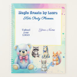 Kinder Party Planner Pastel Teddy Bear QR Code Log