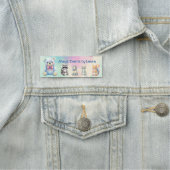 Kinder Party Planner Pastel Teddy Bear QR Code Log Naamplaatje (In situ)