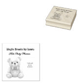 Kinder Party Planner Pastel Teddy Bear QR Code Log Rubberstempel (Gestempeld)