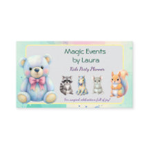Kinder Party Planner Pastel Teddy Bear QR Code Log