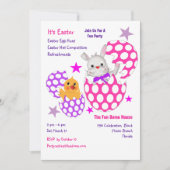 Kinder Pasen 2018 Fun Egg Hunt Party Invites Kaart (Voorkant)