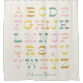  Kinder pasta-alfabet Kunst op maat Douchegordijn (Voorkant)