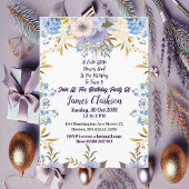 Kinder Pastel Blue Little Flower Bud Floral Birthd Kaart