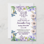 Kinder Pastel Blue Little Flower Bud Floral Birthd Kaart (Voorkant)