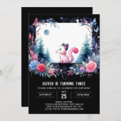 Kinder Pastel Cat Verjaardag Kaart (Voorkant / Achterkant)