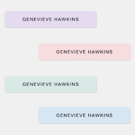 Kinder Pastel Name Labels