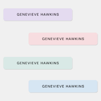Kinder Pastel Name Labels