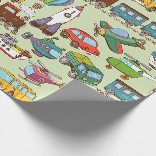 Kinder patroon bevestigen cadeaupapier (Hoek)