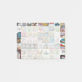 Kinder patroon met komische kleurtekens post-it® notes