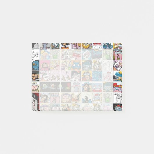 Kinder patroon met komische kleurtekens post-it® notes (Voorkant)