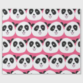 Kinder patroon Panda beer naadloze vintage herhali Cadeaupapier (Vlak)