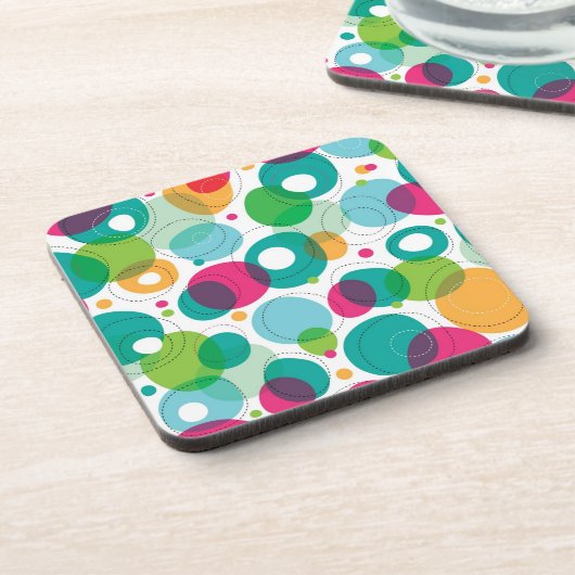 Kinder patroon rond belletjes drankjes onderzetter (Linkerzijde)