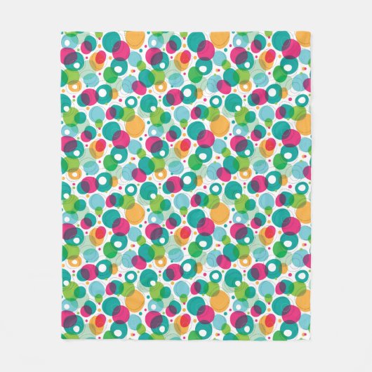 Kinder patroon rond belletjes fleece deken (Voorkant)