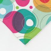 Kinder patroon rond belletjes fleece deken (Hoek)