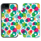 Kinder patroon rond belletjes incipio iPhone portemonnee hoesje (Agenda Open)