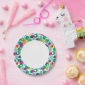 Kinder patroon rond belletjes papieren bordje (Feest)