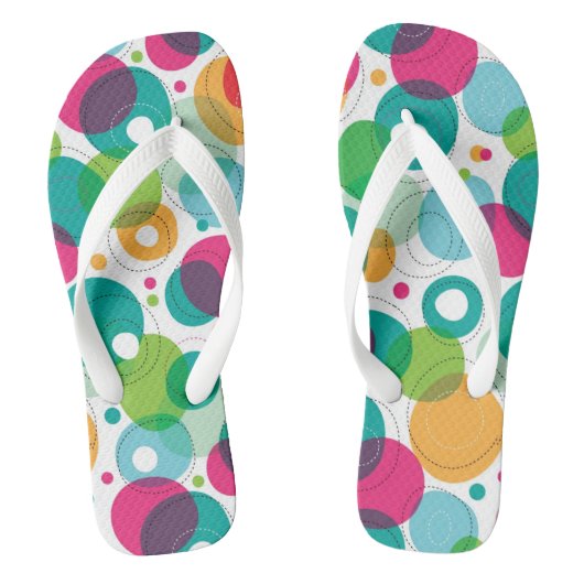 Kinder patroon rond belletjes teenslippers (Voetbed)