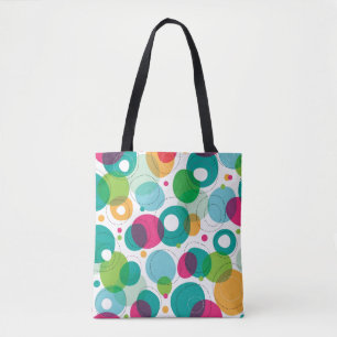 Kinder patroon rond belletjes tote bag