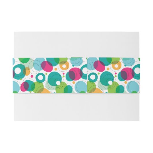 Kinder patroon rond belletjes uitnodigingen wikkel (Achterkant Voorbeeld)