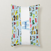 Kinder patroon voor kleurrijk vervoer en voertuige accent kussen (Voorkant(Verticaal))