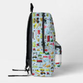 Kinder patroon voor kleurrijk vervoer en voertuige bedrukte rugzak (Links)