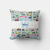Kinder patroon voor kleurrijk vervoer en voertuige kussen (Voorkant)