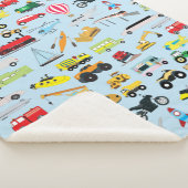 Kinder patroon voor kleurrijk vervoer en voertuige sherpa deken (3/4)