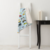 Kinder patroon voor kleurrijk vervoer en voertuige sherpa deken (In situ)