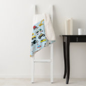 Kinder patroon voor kleurrijk vervoer en voertuige sherpa deken (In situ)