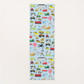 Kinder patroon voor kleurrijk vervoer en voertuige yogamat (Voorkant)