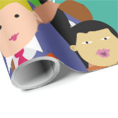 Kinder patroon voor kleurrijke kinderen cadeaupapier (Rol Hoek)