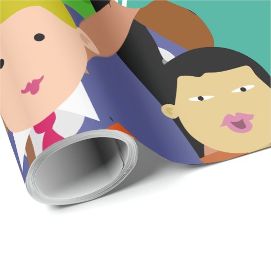 Kinder patroon voor kleurrijke kinderen cadeaupapier (Rol Hoek)