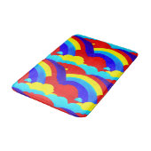 Kinder patroon voor kleurrijke regenboogwolken badmat (Gekanteld)