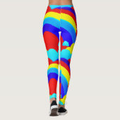 Kinder patroon voor kleurrijke regenboogwolken leggings (Achterkant)