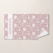 Kinder Patroonroze Aangepast Anchor Ship Pirate Bad Handdoek (Handdoek)