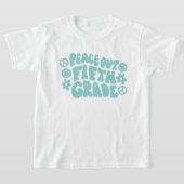 Kinder Peace Out Fifth Grade T-Shirt in Blauwgroen (Laagn)