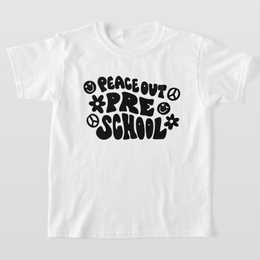 Kinder Peace Out kleuterschool T-shirt (Laagn)