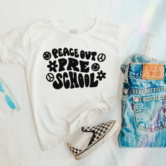 Kinder Peace Out kleuterschool T-shirt